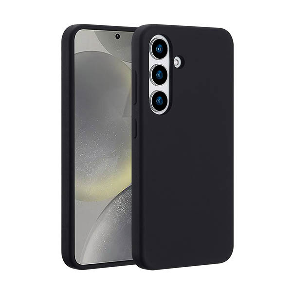 Accezz coque arrière en silicone liquide avec MagSafe pour Samsung Galaxy S25 - noir 137783 - 1