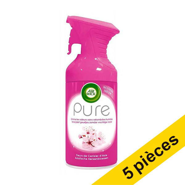 Offre: 5x Air Wick Pure aérosol fleurs de cerisier d'Asie (250 ml) SAI01035 - 1