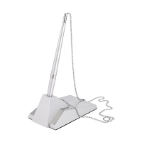 Alco stylo à bille sur socle rectangulaire - argent 219054