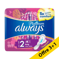 Offre : 4x Always Platinum serviette hygiènique size 2 long (10 pièces) SAL01174