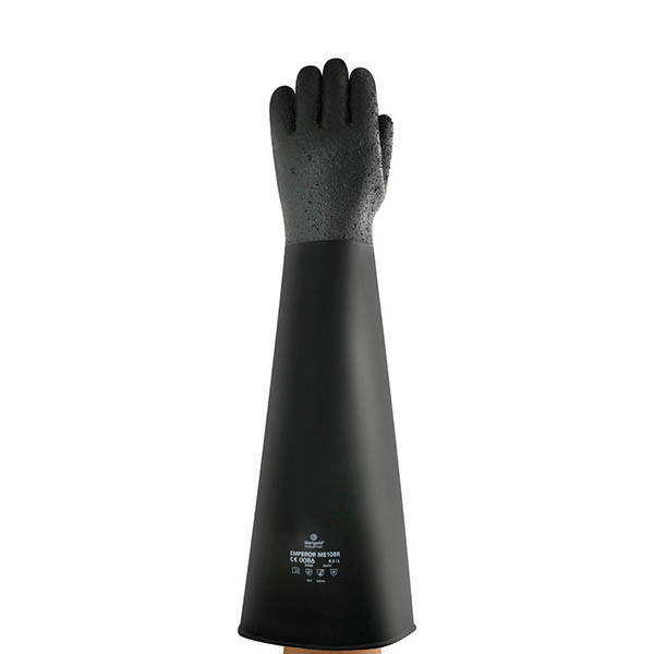 Ansell AlphaTec 87-108 gant en caoutchouc naturel taille 10,5/L (1 paire) - noir SSA07017 - 1