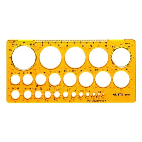 Aristo gabarit cercles 1 - 36 mm 25 cercles 206842 - 1