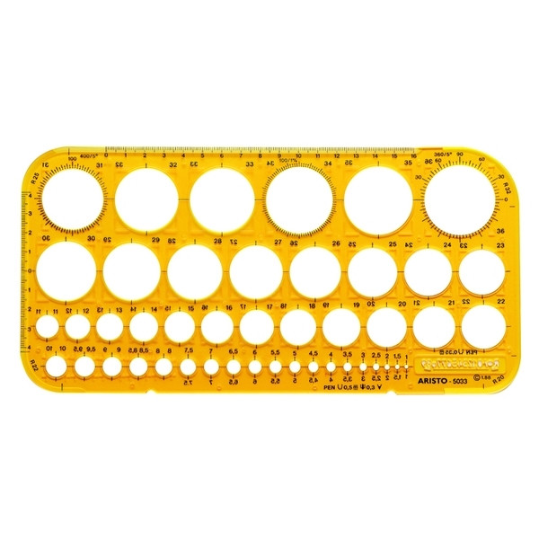 Aristo gabarit cercles 1 - 36 mm 45 cercles 206843 - 1