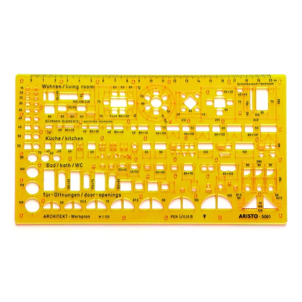 Aristo gabarit de combinaison pour architecte échelle 1:100 206846 - 1