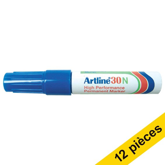 Offre : 12x Artline 30 marqueur permanent (2 - 5 mm biseautée) - bleu 238911 - 1