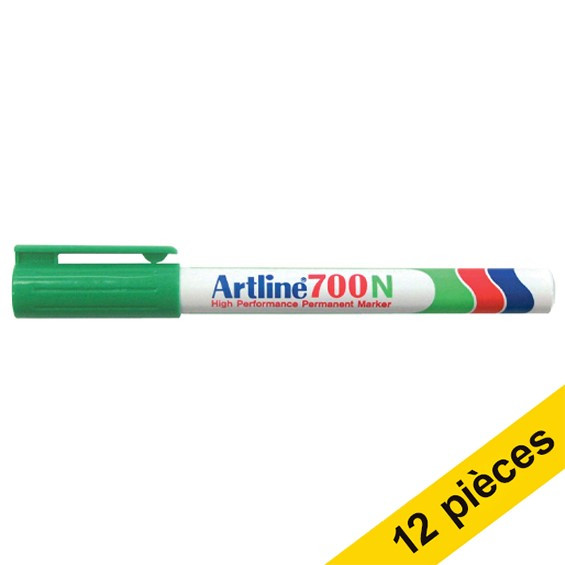 Offre : 12x Artline 700 marqueur permanent (0,7 mm ogive) - vert 360677 - 1