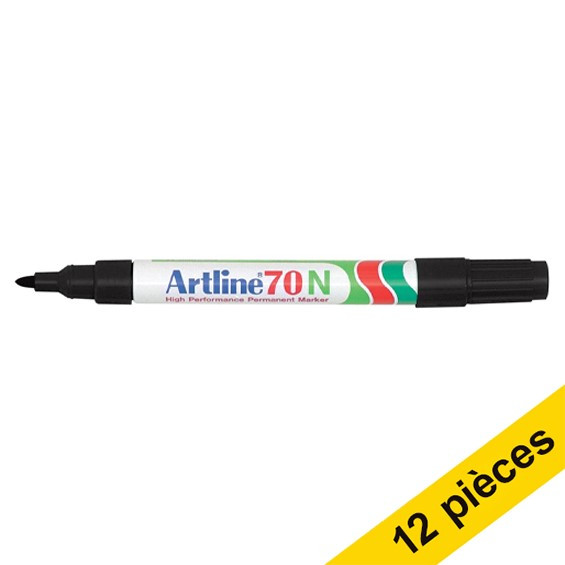 Offre : 12x Artline 70 marqueur permanent (1,5 - 3 mm ogive) - noir 360617 - 1