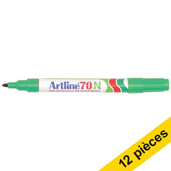 Offre : 12x Artline 70 marqueur permanent (1,5 - 3 mm ogive) - vert 238913 - 1