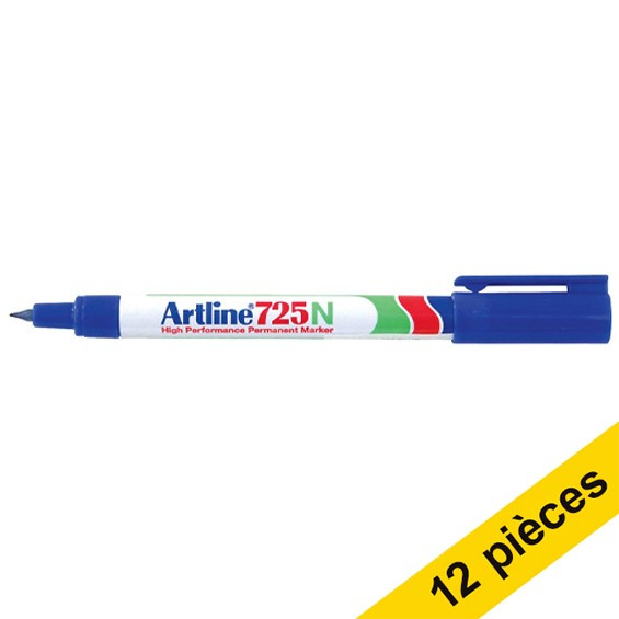 Offre : 12x Artline 725 marqueur permanent (0,4 mm ogive) - bleu 238917 - 1