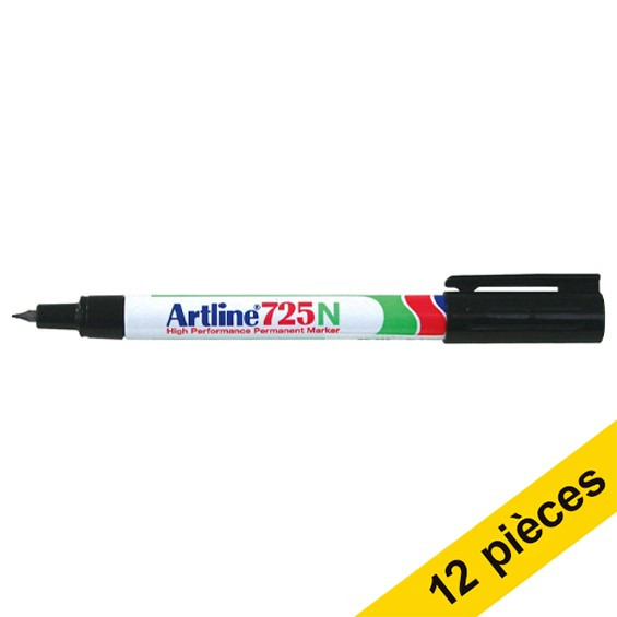 Offre : 12x Artline 725 marqueur permanent (0,4 mm ogive) - noir 360663 - 1