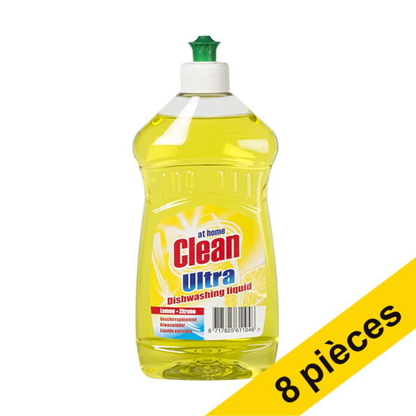 Offre : 8x At Home Clean Lemon liquide vaisselle (500 ml) SAT00068 - 1