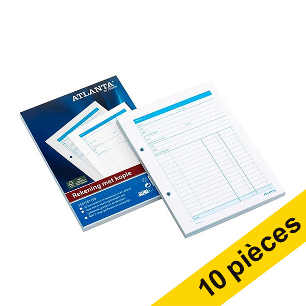 Aanbieding: 10x Atlanta rekeningenblok carbon A5 203119 - 1