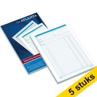 Aanbieding: 5x Atlanta rekeningenblok carbon A4 203118