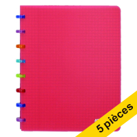 Offre : 5x Atoma Tutti Frutti cahier ligné A5 72 feuilles - rouge transparent 405329