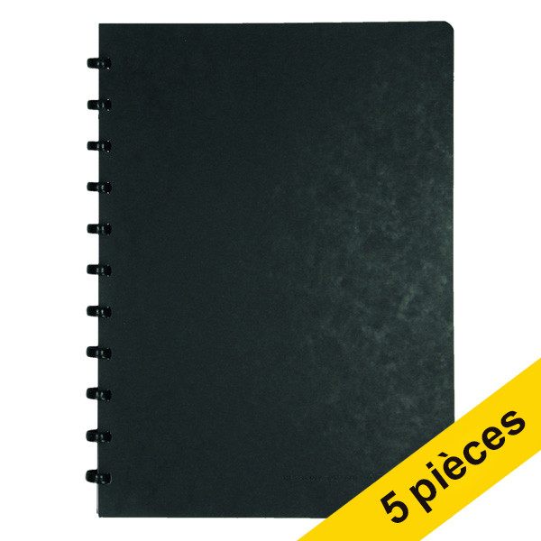 Offre : 5x Atoma livre de réunion A4 quadrillé 63 feuilles (5 mm) - noir 405326 - 1