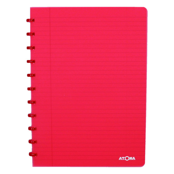 Atoma Trendy cahier ligné A4 72 feuilles - rouge transparent 405237 - 1