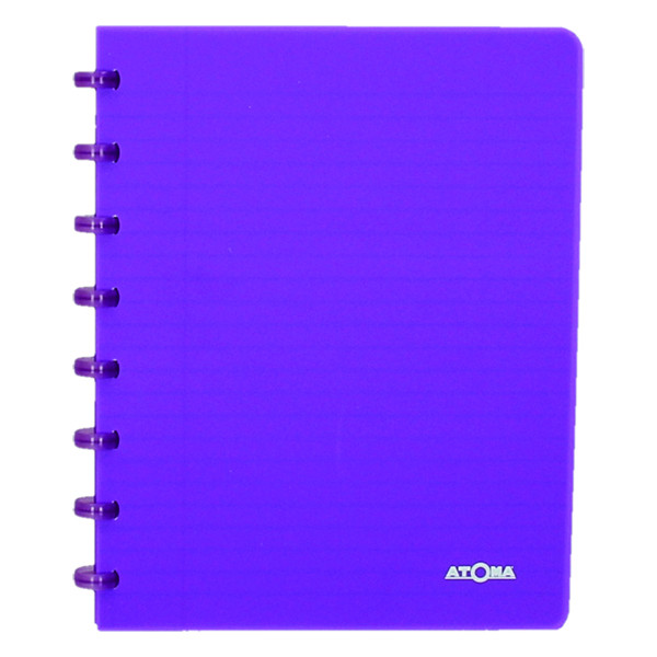 Atoma Trendy cahier ligné A5 72 feuilles - violet transparent 405223 - 1
