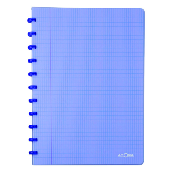 Atoma Trendy cahier quadrillé A4 72 feuilles (4 x 8 mm) - bleu transparent 405245 - 1