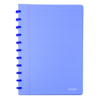 Atoma Trendy cahier quadrillé A4 72 feuilles (4 x 8 mm) - bleu transparent 405245