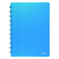 Atoma Trendy cahier quadrillé A4 72 feuilles (4 x 8 mm) - turquoise transparent 405249