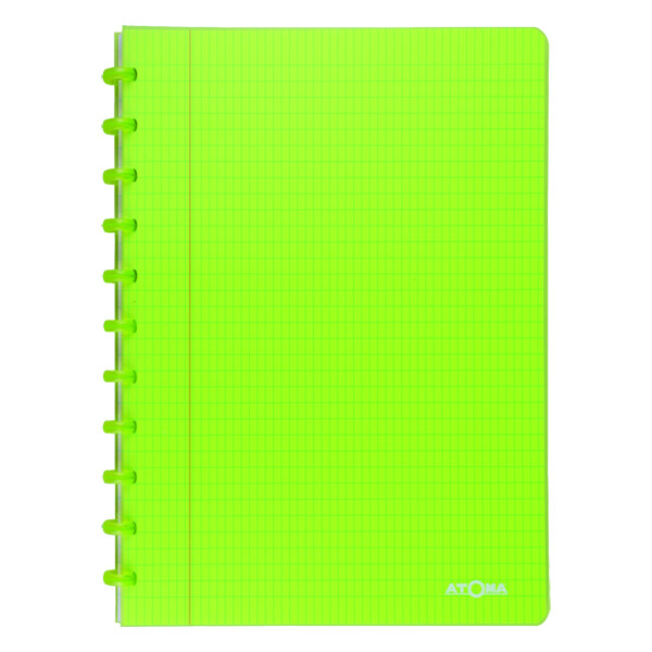 Atoma Trendy cahier quadrillé A4 72 feuilles (4 x 8 mm) - vert transparent 405246 - 1