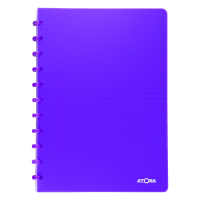 Atoma Trendy cahier quadrillé A4 72 feuilles (4 x 8 mm) - violet transparent 405248