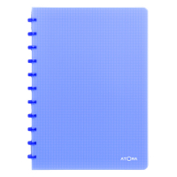 Atoma Trendy cahier quadrillé A4 72 feuilles (5 mm) - bleu transparent 405240
