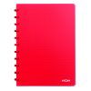 Atoma Trendy cahier quadrillé A4 72 feuilles (5 mm) - rouge transparent 405242 - 1
