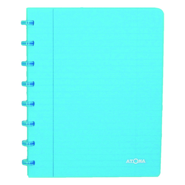 Atoma Trendy cahier quadrillé A5 72 feuilles (4 x 8 mm) - turquoise transparent 405234 - 1