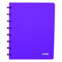Atoma Trendy cahier quadrillé A5 72 feuilles (4 x 8 mm) - violet transparent 405233