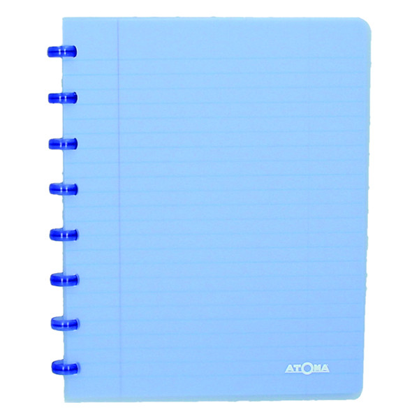 Atoma Trendy cahier quadrillé A5 72 feuilles (5 mm) - bleu transparent 405225 - 1