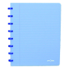 Atoma Trendy cahier quadrillé A5 72 feuilles (5 mm) - bleu transparent 405225 - 1