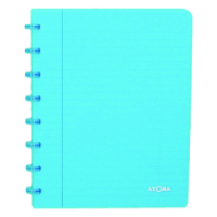 Atoma Trendy cahier quadrillé A5 72 feuilles (5 mm) - turquoise transparent 405229