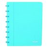 Atoma Trendy cahier quadrillé A5 72 feuilles (5 mm) - turquoise transparent 405229 - 1