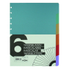 Atoma intercalaires colorés en plastique A4 avec 6 onglets (11 trous en forme de T) 405290 - 1