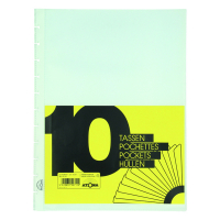 Atoma pochette perforée transparente A4 11 trous en forme de T 80 microns (10 pièces) 405291
