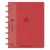 Aurora Adoc cahier ligné avec règle A5 72 feuilles - rouge 330082 - 1