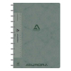 Aurora Adoc cahier quadrillé avec règle A4 72 feuilles (5 mm) - gris 330089 - 1