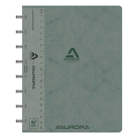 Aurora Adoc cahier quadrillé avec règle A5 72 feuilles (5 mm) - gris 330083