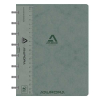 Aurora Adoc cahier quadrillé avec règle A5 72 feuilles (5 mm) - gris 330083 - 1