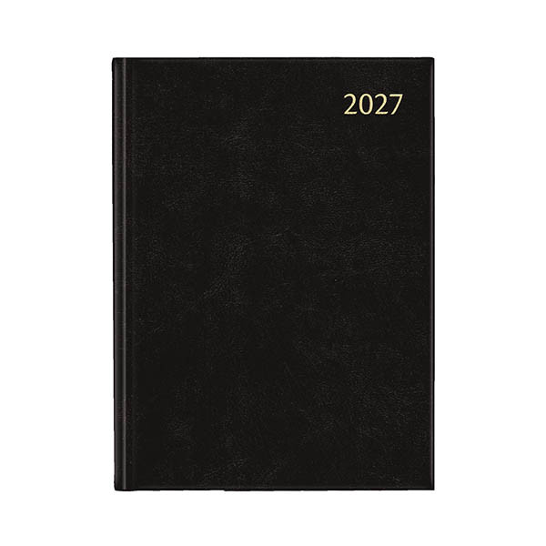 Aurora Business Florence 2027 agenda semainier avec répartition par demi-heure (1 semaine sur 2 pages) 6 langues - noir 440171 - 1