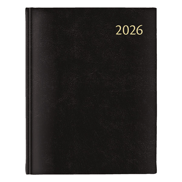 Aurora Largo de Luxe Florence agenda journalier avec division horaire 2026 (1 jour par page) 6 langues - noir 330134 - 1