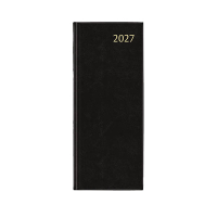 Aurora Longo Balacron agenda journalier 2027 avec répartition par quart d'heure (1 jour par page) 6 langues - noir 440146