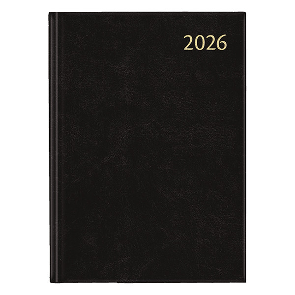 Aurora Maestro Florence agenda de cabinet de groupe avec division par quart d'heure 2026 (1 jour par page) 6 langues - noir 330145 - 1