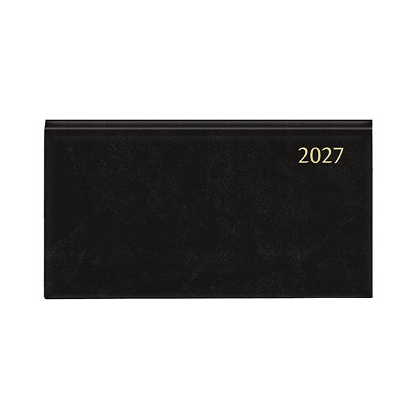 Aurora Novoplan Florence 2027 agenda semainier avec répartition par heure (1 semaine sur 2 pages) 6 langues - noir 440130 - 1