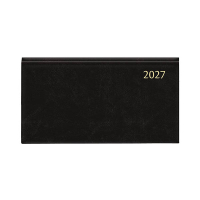 Aurora Novoplan Florence 2027 agenda semainier avec répartition par heure (1 semaine sur 2 pages) 6 langues - noir 440130