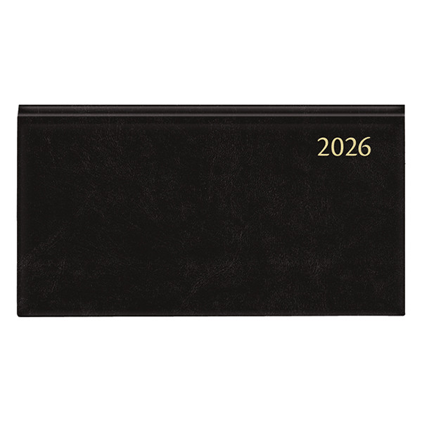 Aurora Novoplan Florence agenda semainier avec division horaire 2026 (1 semaine sur 2 pages) 6 langues - noir 330130 - 1