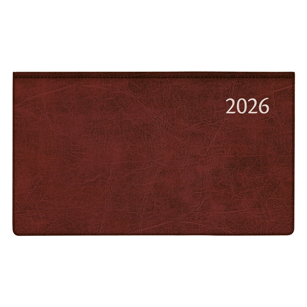 Aurora Novoplan Perl Luna agenda semainier avec division horaire 2026 (1 semaine sur 2 pages) 6 langues - bordeaux 330155 - 1