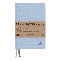 Aurora Ocean carnet de notes 145 x 220 mm ligné 96 feuilles - bleu baleine 330067