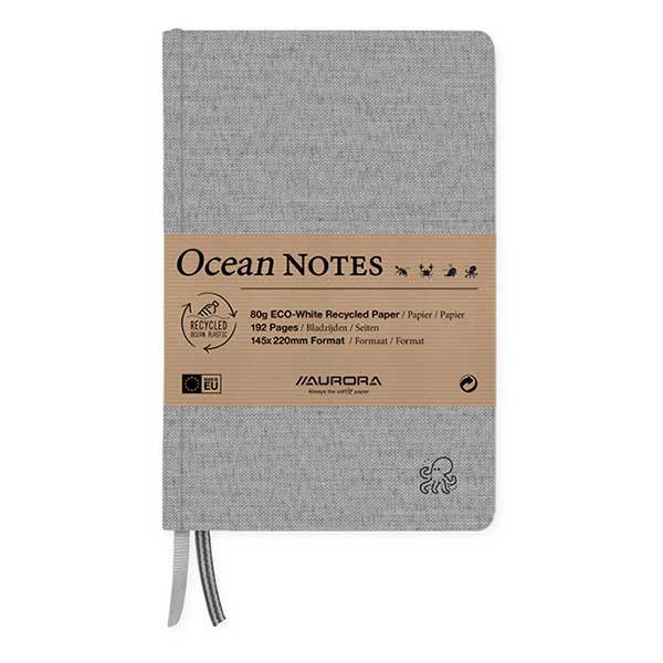 Aurora Ocean carnet de notes 145 x 220 mm ligné 96 feuilles - pieuvre noire 330070 - 1